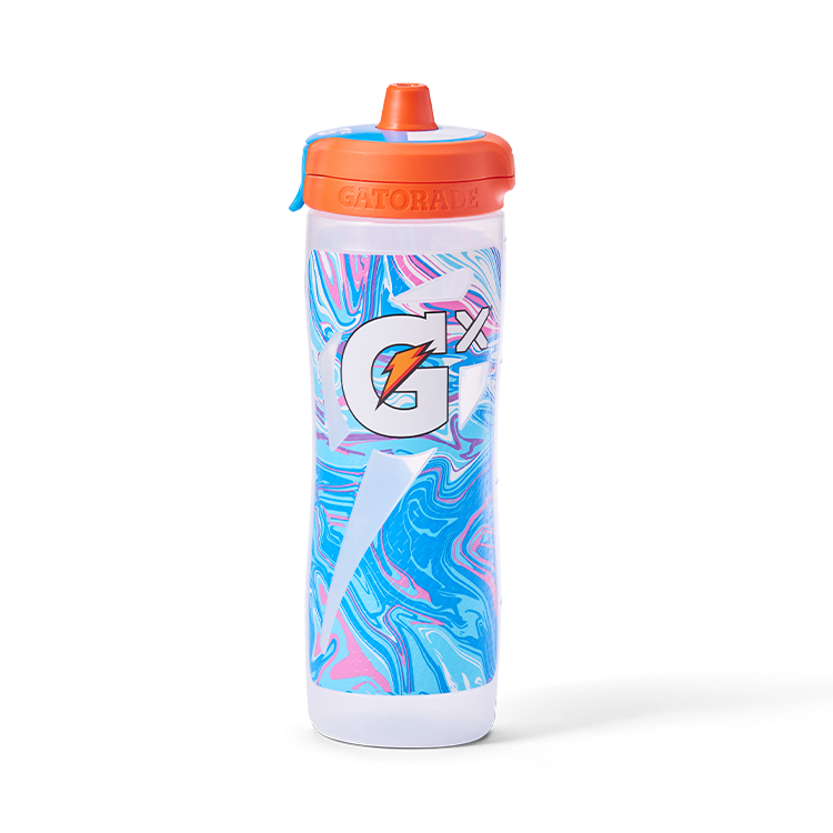 Gx Patterned Water Bottle - Marble Blue