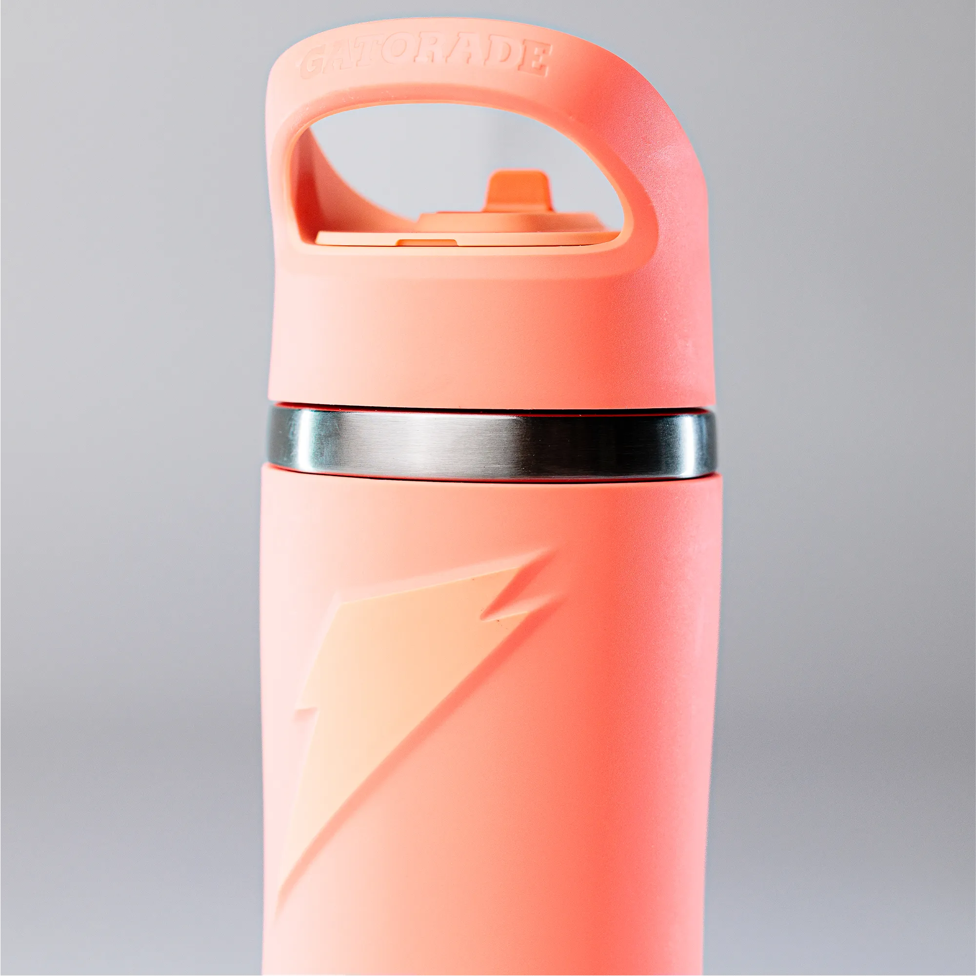 Stainless Steel Overtime Bottle Straw Cap - Coral