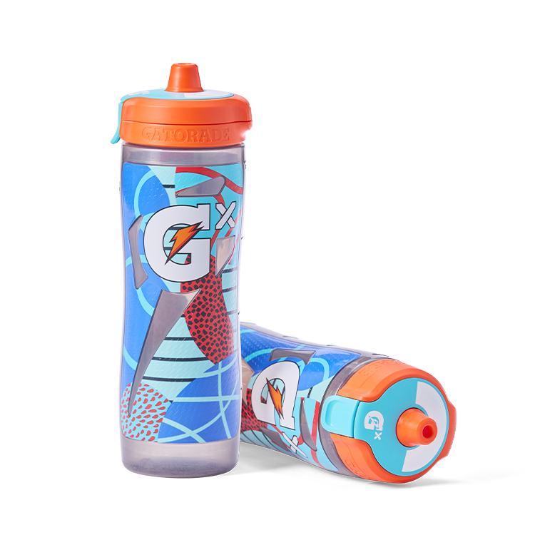 Gx Patterned Water Bottle - Montage Blue